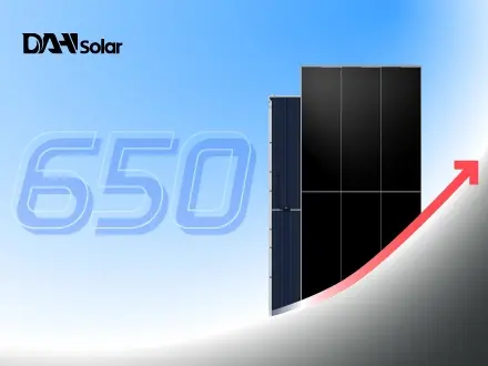650W High-Efficiency PV Modules with Anti-dust Tech. from DAH Solar in Mass Production